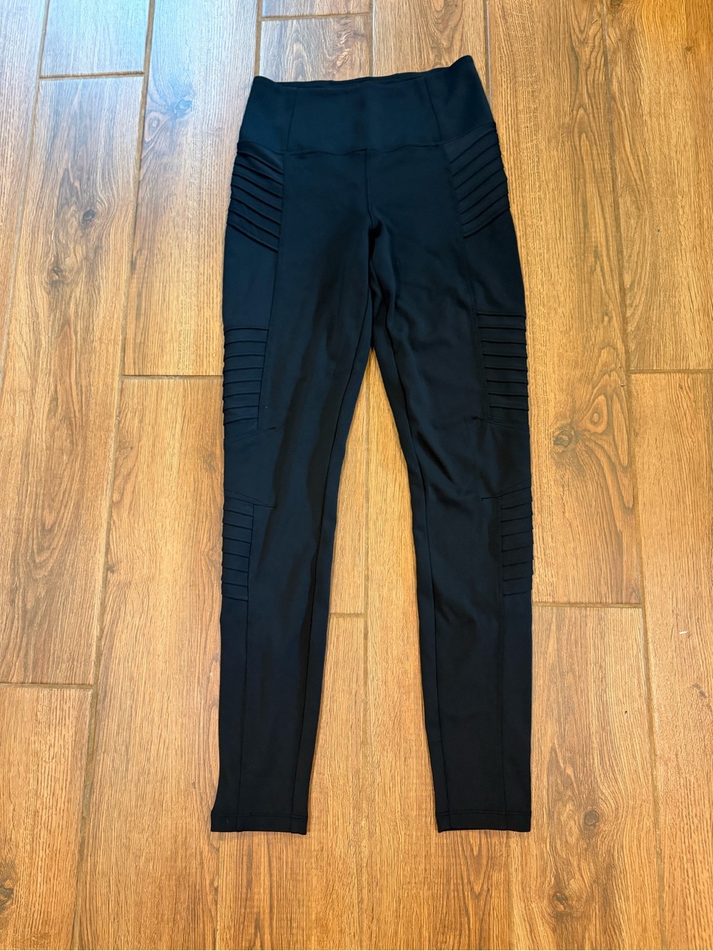 Athleta Black Delancey Moto Tight Leggings